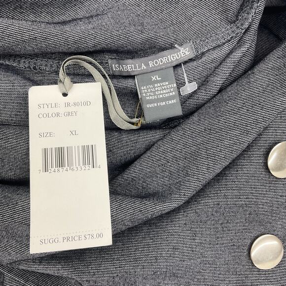 Isabella Rodriguez Gray Turtleneck Sleeveless Dress Women’s XL Plus NWT - Picture 4 of 5